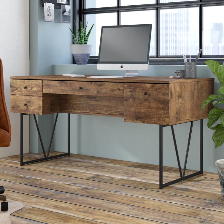 Trent Austin Design Fallon Metal Base Writing Desk Reviews Wayfair
